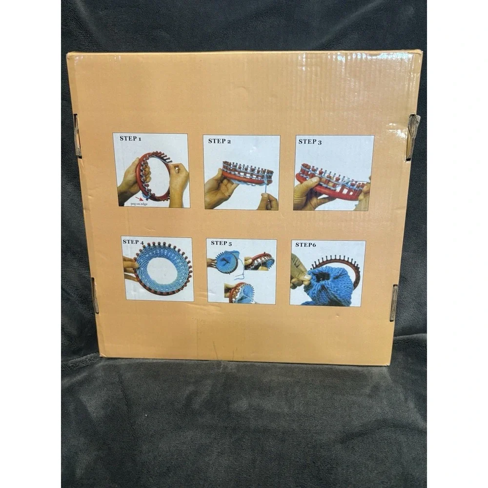 READAEER Round Knitting Looms Set Craft Kit Tool with Hook‎ Medium, Multicolor